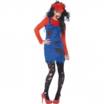 Super Klempner Frau Zombie Kostüm 1