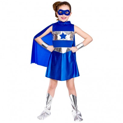 Sweet Superhero Kinderkostüm blau