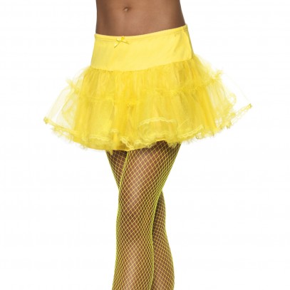 Tüll-Petticoat für Damen gelb