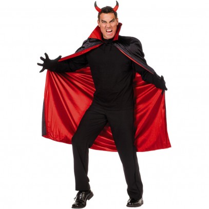Teufel Dracula Umhang schwarz-rot Deluxe 