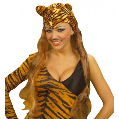 Tigris Tiger Perücke für Damen