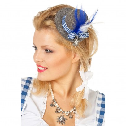 Tiroler Minihütchen für Damen blau