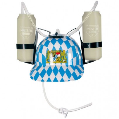 Trinkhelm Bavaria mit Bierdosenhalter
