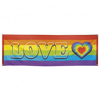 Regenbogen Love Banner 74x220cm