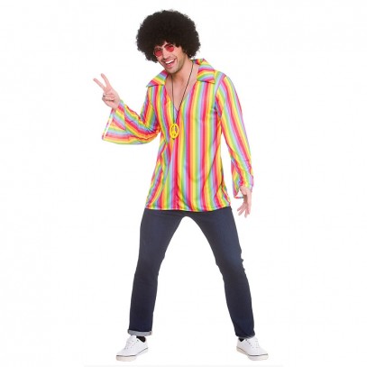 Rainbow Hippie Shirt für Herren Classic