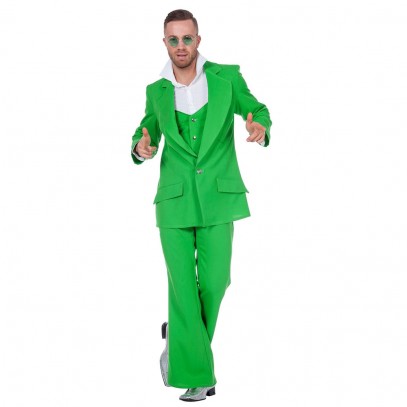 70er Jahre Disco Party Anzug grün