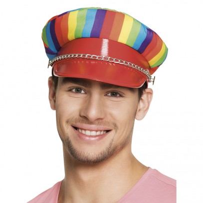 Regenbogen Rocker Mütze