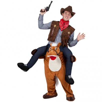 Cowboy auf Pferd Huckepack Kostüm