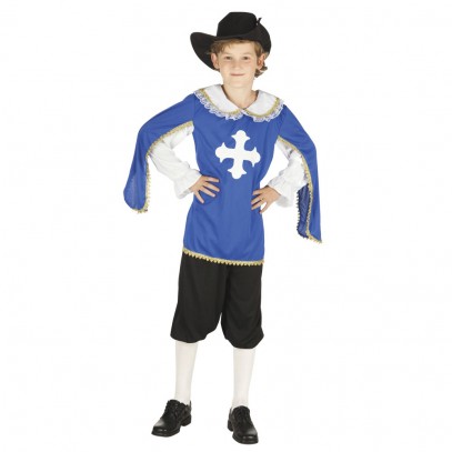 Julius Musketier Kostüm für Kinder blau