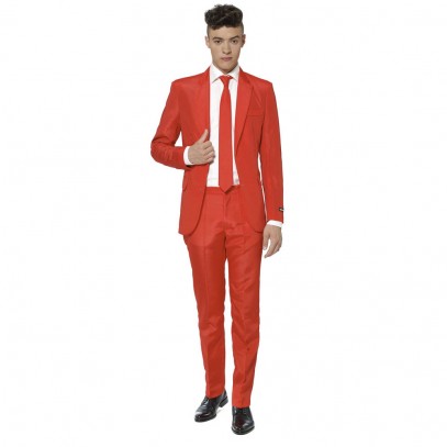 Suitmeister Solid Red Anzug