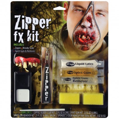 Untoter Zombie Zipper Make-Up Set