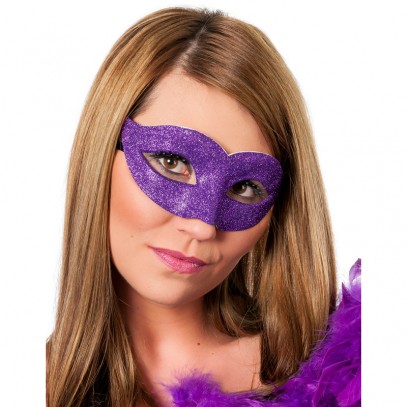 Venezianische Klassik Maske Glitzer Violett