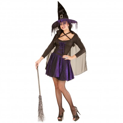 Violette Glimmer Hexe Halloweenkostüm 1