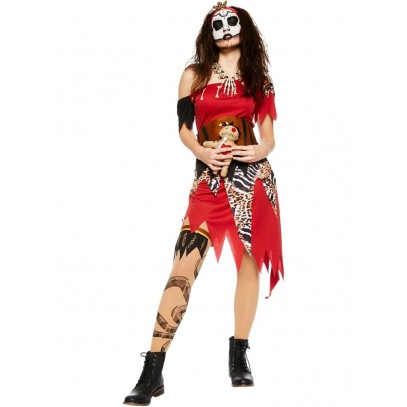 Voodoo Schamanin Kostüm für Damen