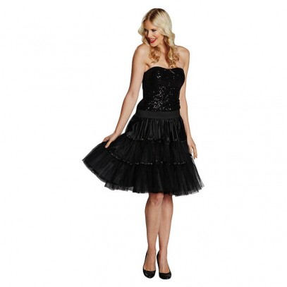 Klassischer Petticoat schwarz