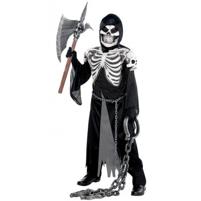 Schauriger Skelett Wächter Kostüm für Teenager