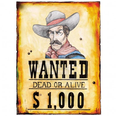 Wanted Western Poster