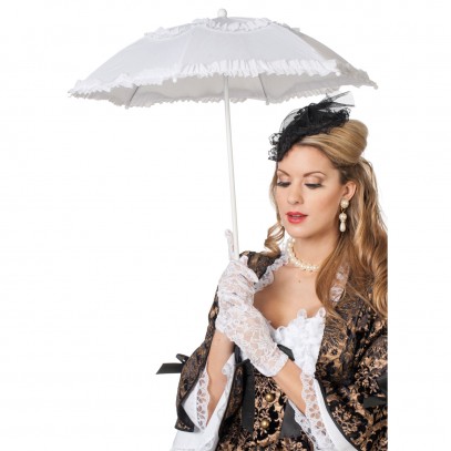 Weißer Barock Lady Schirm