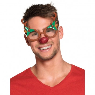 Weihnachtliche Rentier Brille 1