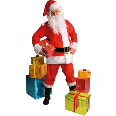Klassisches Weihnachtsmann Kostüm 6-teilig