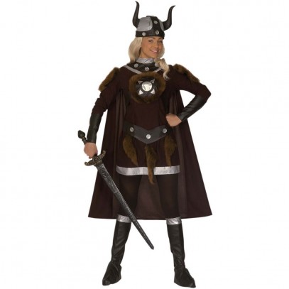 Wikingerfrau Kriegerin Kostüm Deluxe