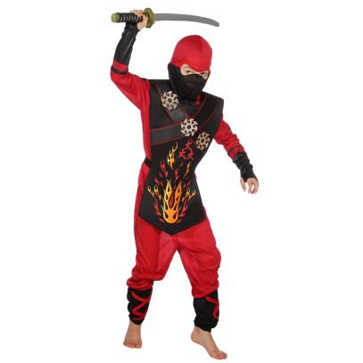 Fire Ninja Kinderkostüm rot-schwarz