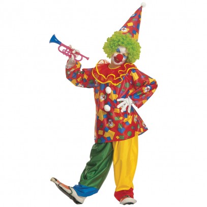 Witziges buntes Clowns Kostüm für Kinder