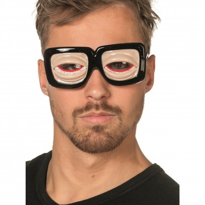 Wulstige Übermüdungsaugen Brille