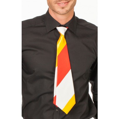 Party Krawatte rot-weiß-gelb