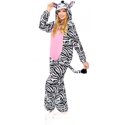 Zebra Overall Kostüm für Damen