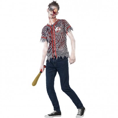 Zombie Baseballspieler Kostüm für Teenager 1