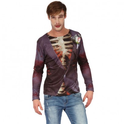 Zombie Bräutigam 3D Shirt für Herren