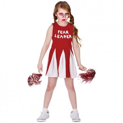 Zombie Horror Cheerleader Kinderkostüm