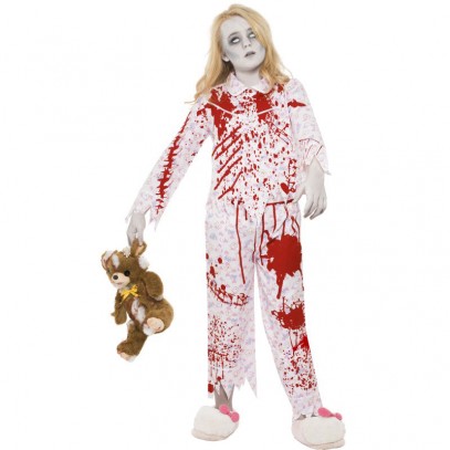 Zombie Pyjama Girl Horrorkostüm für Mädchen