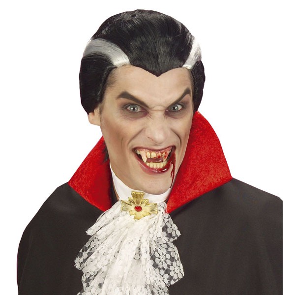 Karneval Klamotten Kostüm Perücke Vampir Dracula Mann Kurz Zubehör Halloween 