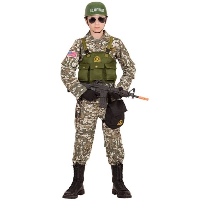 Kinder Armee T-Shirt 3-13 Jahre Jungen Mädchen Soldat Kostüm Tarnfarbe Cadet Top