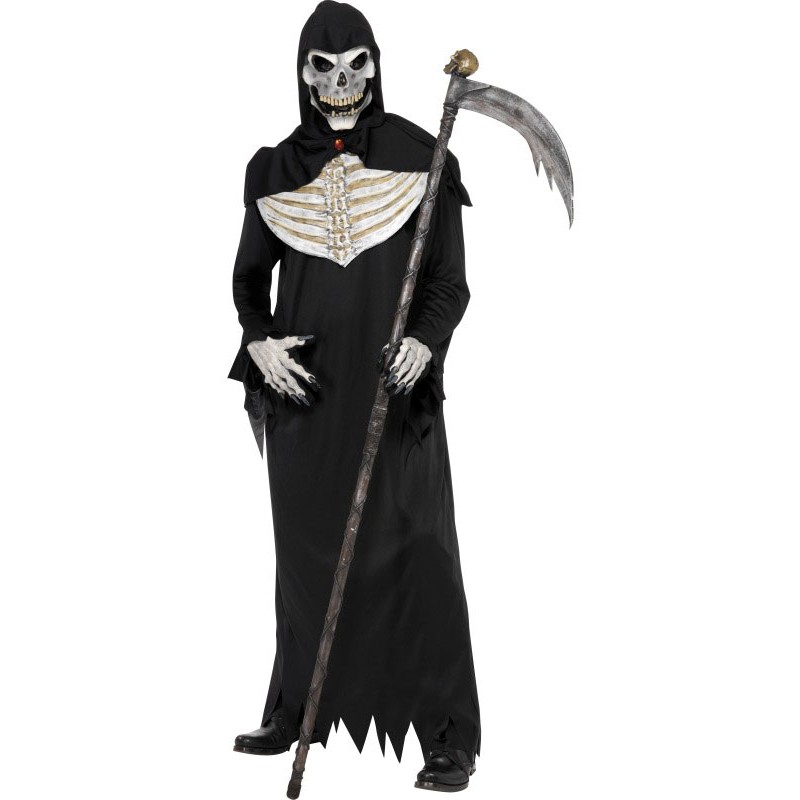 Deathmaster Grim Reaper Skelett Kostüm.