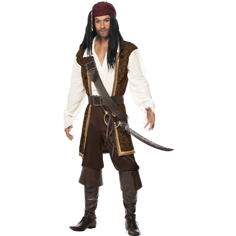 Herren Karneval Fasching Verkleidung K Hochsee Pirat Ron Kostüm für Herren NEU 