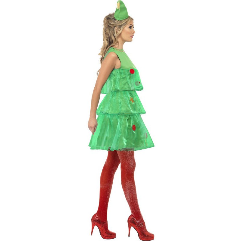 Erwachsene Weihnachtsbaum Damenkostüm Outfit Neuheit Weihnachtsbaum Kostüm