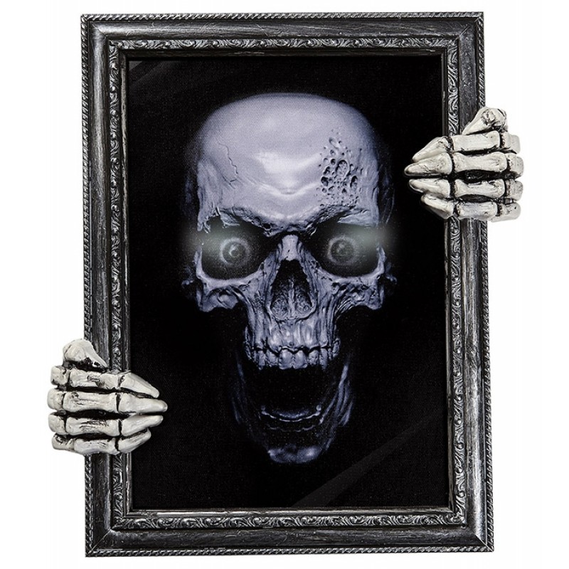 GLITZER Deko-Totenkopf Toten-Schädel Halloween Dekoration Skull Bones Karneval 