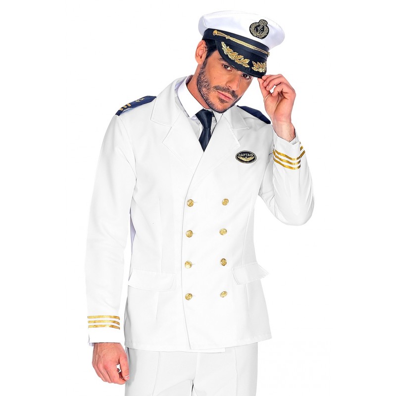 Admiral Jacke in blau zum Herren Kostüm Kapitän zu Karneval Fasching 