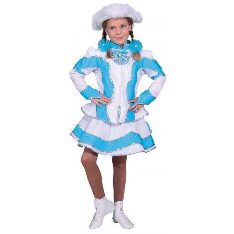 Tanzmariechen Kostüm Kinder Rot-Weiß Funkenkostüm Funkenmariechen Kleid 158 cm 