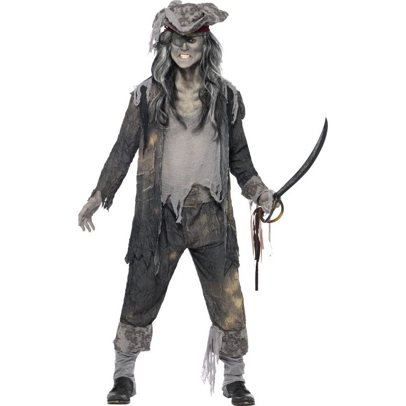 Geisterpiratin Kostüm Zombie-Piratin Geisterschiff Piratenbraut Halloweenkostüm