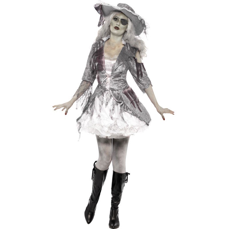 Geisterpiratin Kostüm Zombie-Piratin Geisterschiff Piratenbraut Halloweenkostüm