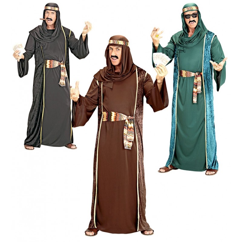 Arabischer Scheich Kostüm in 3 Farben-XL-grün