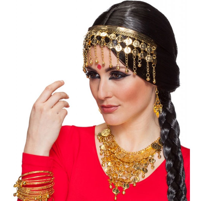 Ohrringe Orient Bauchtanz gold Orientkostüm Zubehör Karneval Schmuck Bollywood