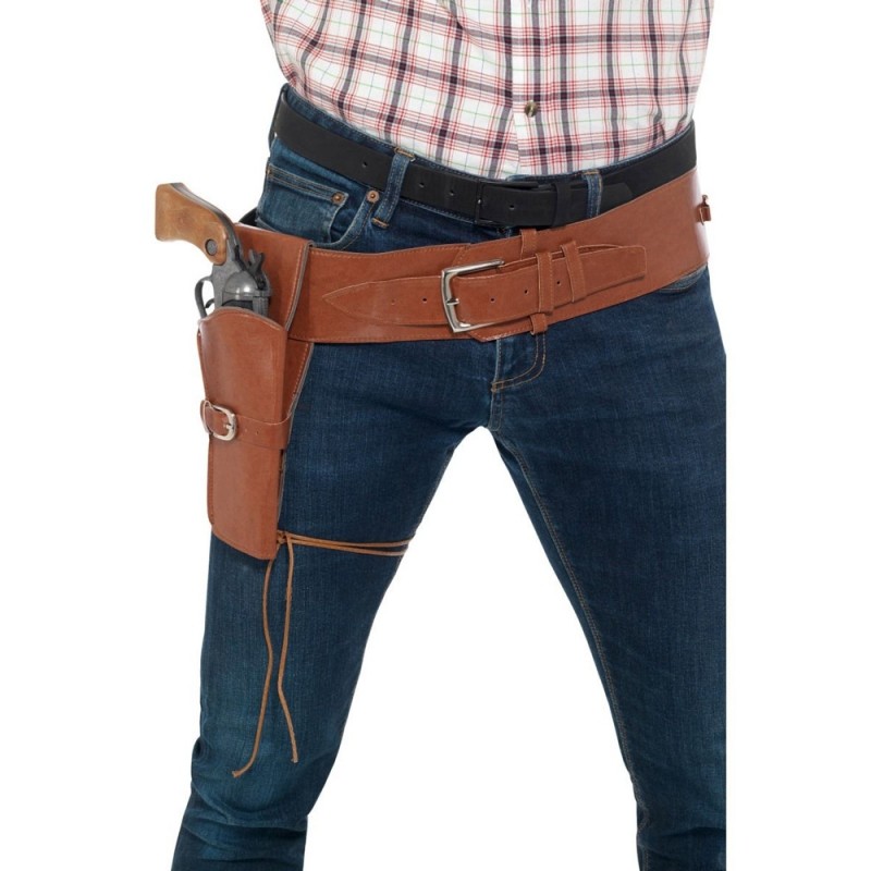 110 cm NEU Cowboy Pistolen-Holster mit Gürtel