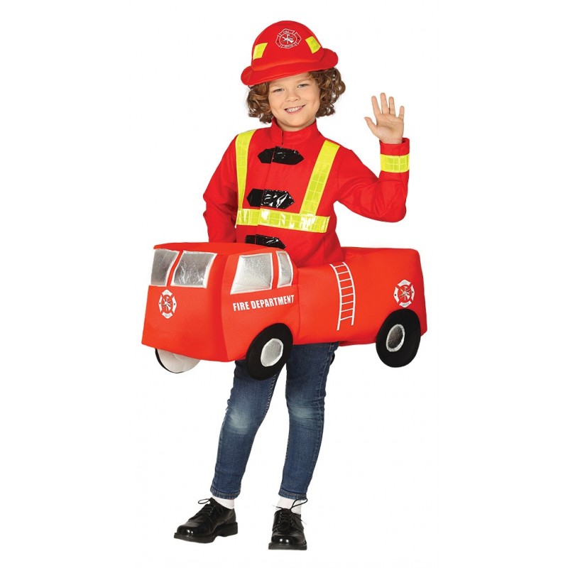 Feuerwehr Auto Kinderkostüm-Kinder 5-6 Jahre