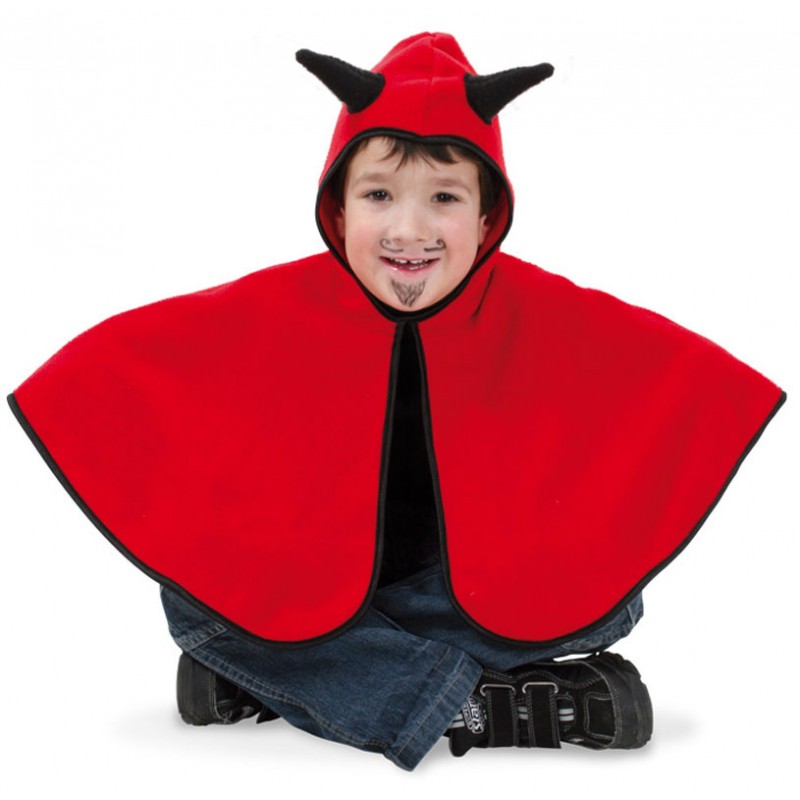 152 Teufelsumhang Teufelskostüm Gr Kinder-Kostüm Cape Teufel für Kinder 