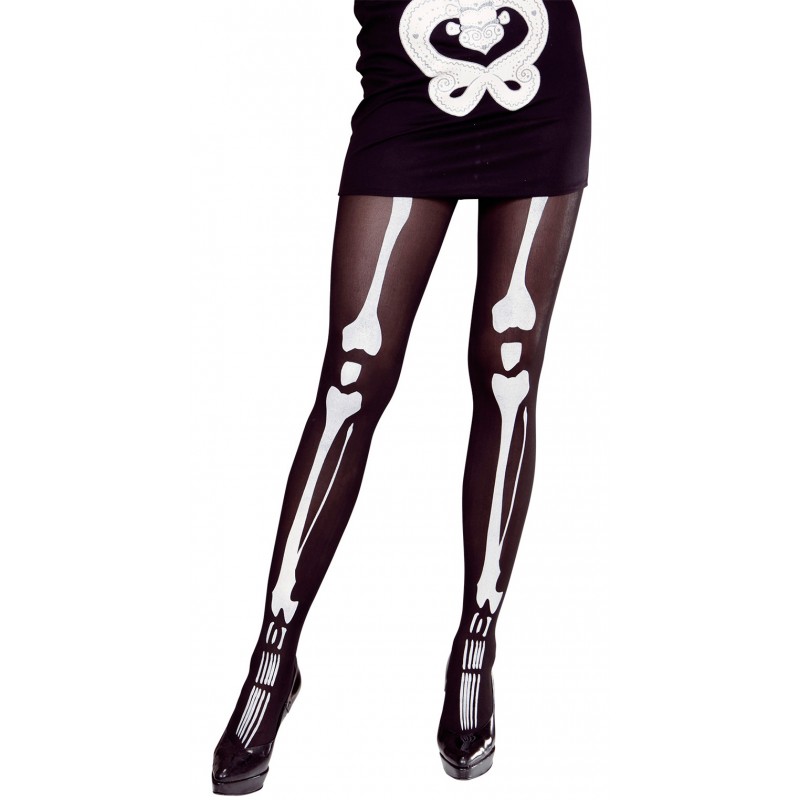 Skelett Leggings Knochen Leggin Halloween Damenkostüm 